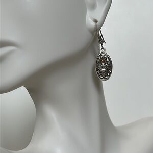 Harley-Davidson Black Hills Gold and Silver Earrings with Diamonds